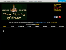 Tablet Screenshot of homelightinginc.com